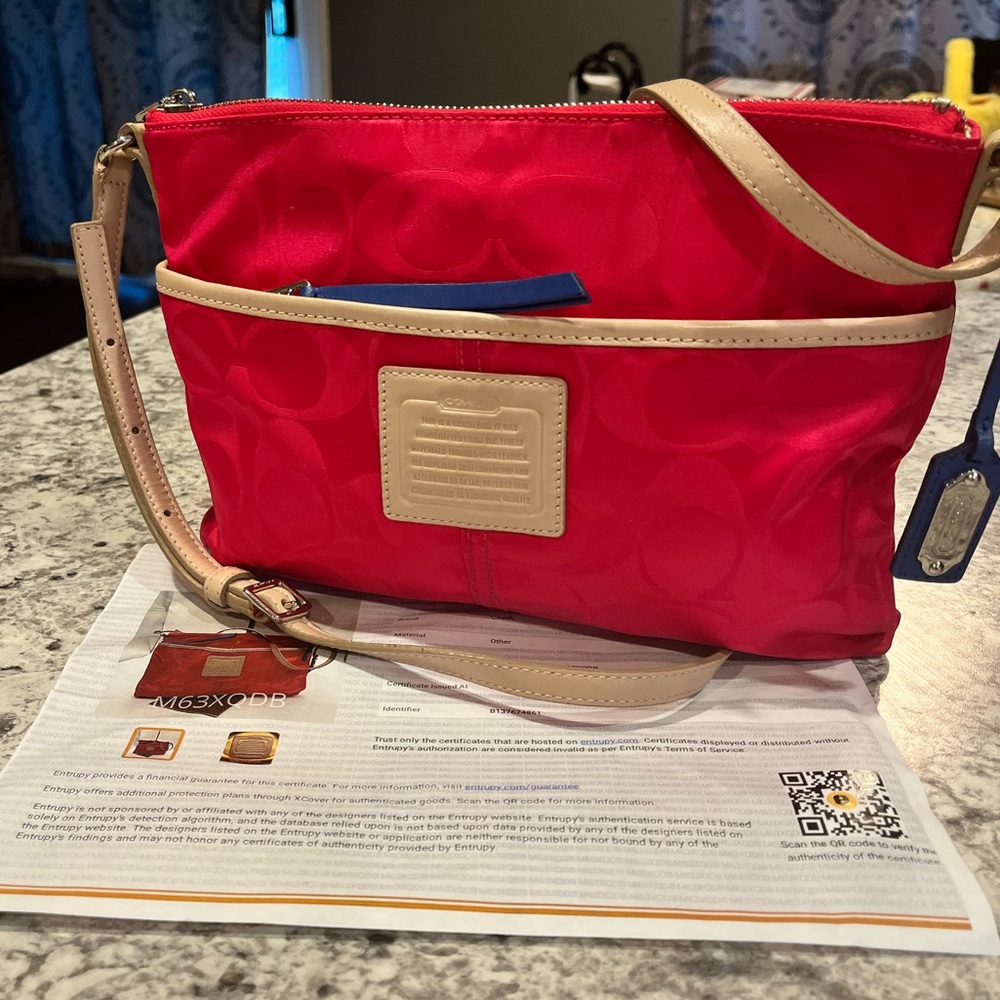 Coach Legacy Weekend Colorblock Signature Nylon Hippie Bag